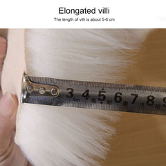 Luxury Rectangle Square Soft Artificial Wool Sheepskin Fluffy Rug Fur Carpet, 80x180cm