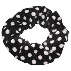 2 PCS Velvet Leopard Hair Ring Gold Velvet Headband Flannel Hair Band Hairball Hair Pocket Flower, Leopard Print, Black and White dots, Piebald, Black and White Geometry, Fine Leopard Print