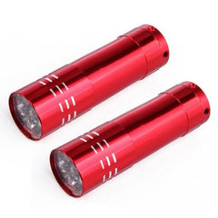 2 PCS Nail Dryer Mini LED Flashlight UV Lamp Portable For Nail Gel Fast Dryer