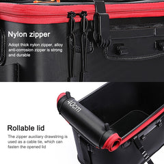 Thickened Multifunctional Folding Live Fish Box Fishing Bucket, 35 cm (with Handle without Side Pockets)