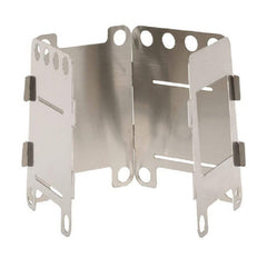 Camping Wood Stove Ultralight Folding Pocket Stove Outdoor Backpacking Cooking Wood Burning Stove Aluminum-Titanium, 7.8 x10.7x8.7cm