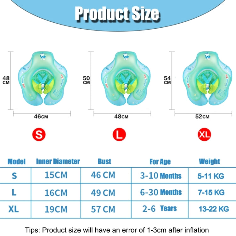 0.3mm PVC Baby Swimming Inflatable Wear-resistant Swimming Circle, Baby Swimming Circle (S), Baby Swimming Circle (L)