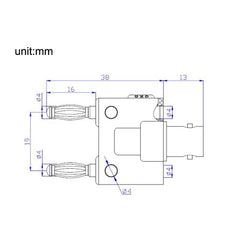 5pcs BNC Female To Dual Banana Plug Adapter Binding Male Connector, BNC Female To Dual Banana Male