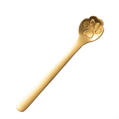 Stainless Steel Creative Cat Claw Coffee Spoon Dessert Cake Spoon, Cat Claw Spoon Silver, Hollow Cat Claw Spoon Silver, Cat Claw Spoon Gold, Hollow Cat Claw Spoon Gold, Cat Claw Spoon Rose Gold, Hollow Cat Claw Spoon Rose Gold, Cat Claw Spoon Black    ...
