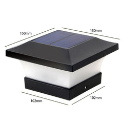Solar LED Waterproof Outdoor Column Light Courtyard Lighting Lamp, Warm Light, White Light