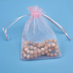 100 PCS Gift Bags Jewelry Organza Bag Wedding Birthday Party Drawable Pouches, 20x30cm
