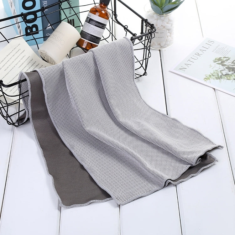 Absorbent Polyester Quick-drying Breathable Cold-skinned Fitness Sports Portable Towel, 30x100 Round Cask