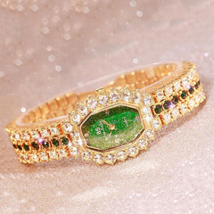 BS beesister FA1581 Women Octagonal Dial Diamond Plated Rhinestone Bracelet Quartz Watch