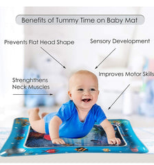 Baby Inflatable Aquarium Water Playing Cushion Prostrate Pad Toy Mat, Light Blue 66*50cm, White 60*50cm, Blue 60*50cm