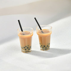 3 PCS Miniature Food Toy Scene Model Mini Simulation Pearl Milk Tea