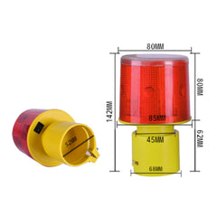Night Solar Warning Construction Safety Warn Flash Lights Signal Light, Sleeve (Red), Slim handle (Red), Magnet (Red), Crude (Red)