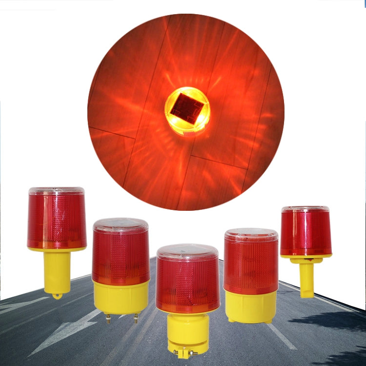 Night Solar Warning Construction Safety Warn Flash Lights Signal Light, Sleeve (Red), Slim handle (Red), Magnet (Red), Crude (Red)