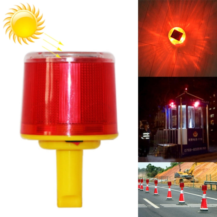 Night Solar Warning Construction Safety Warn Flash Lights Signal Light, Sleeve (Red), Slim handle (Red), Magnet (Red), Crude (Red)