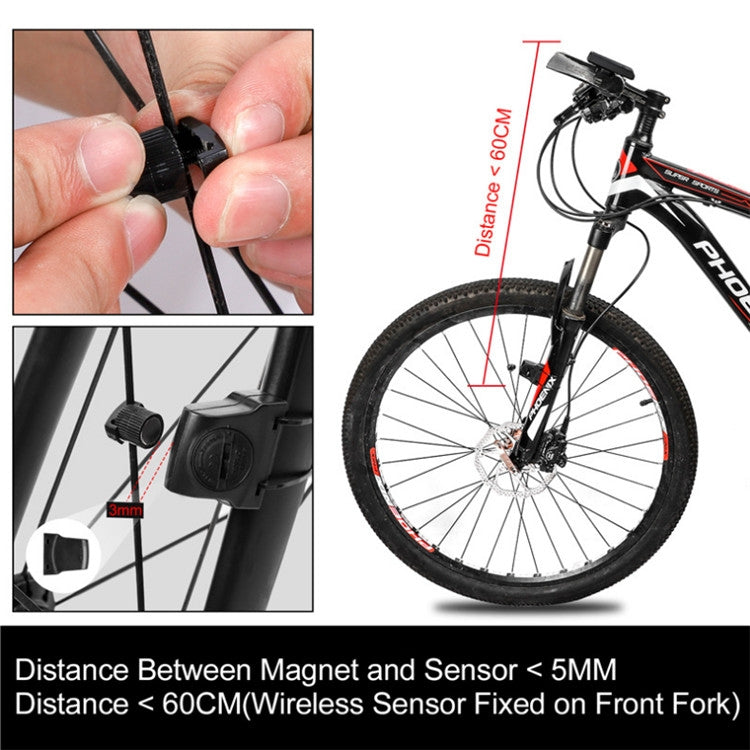 WEST BIKING Wireless Solar Code Table Mountain Road Bike Large Character Code Table Five Language Waterproof Speedometer, WEST BIKING Speedometer