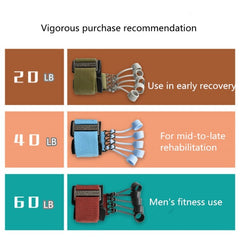 Finger Flexion and Extension Training Device Yoga Fitness Exercise Equipment Finger Force Grip Device, 20lbs, 40lbs, 60lbs