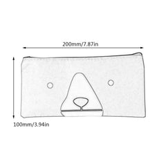 2 PCS Cartoon Dog Simple Big Capacity Pencil Bag Office School Student Supplie Stationery, Grey, Blue, Dark Blue, Light Yellow