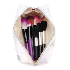 Cute Marble Pattern Pencil Cases Big Capacity PU Leather Cosmetic Bag Pencil Bag School Office Supplies