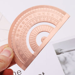 Protractor Ruler Drawing Measurement Math Tool Students Stationery Metal Angle Ruler, Metal Angle Ruler