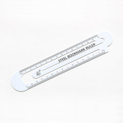 3 PCS Metal Steel Ruler Bookmark Drawing Supplies, 15CM Black, 15CM White, 12CM White, 12CM Black