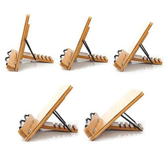 Wood Tablet Bookends Bracket Cookbook Textbooks Document Bamboo Foldable Reading Rest Book Stand, Light Board Small, Light Board Medium, Light Board Large, Hollow Small, Hollow Medium, Hollow Large