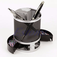 Desk Mesh Pen Pencil Holder Perpetual Calendar Office Supplies Multifunctional Digital LED Pens Storage Box