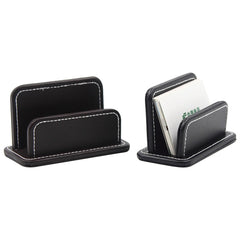 2 Blocks Office Stationery Leather Name Card Holder Stationery Bussiness  Office Home Card Holder, 2 Blocks Card Holder