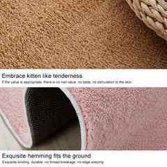 KSolid Round Carpet Soft Fleece Mat Anti-Slip Area Rug Kids Bedroom Door Mats, Diameter: 120cm