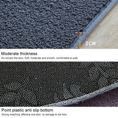 KSolid Round Carpet Soft Fleece Mat Anti-Slip Area Rug Kids Bedroom Door Mats, Diameter: 140cm