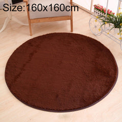 KSolid Round Carpet Soft Fleece Mat Anti-Slip Area Rug Kids Bedroom Door Mats, Diameter: 160cm