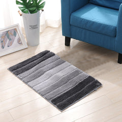 Stripe Indoor Anti-slip Bathroom Kitchen Floor Mat Microfiber Rug Carpet, 43x61cm, 46x71cm, 51x81.5cm