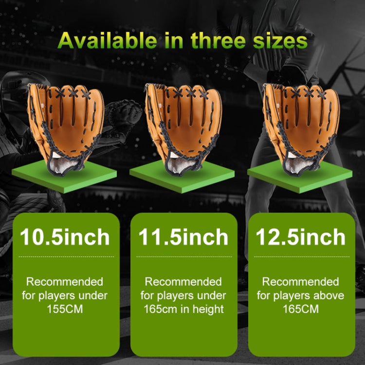 PVC Outdoor Motion Baseball Leather Baseball Pitcher Softball Gloves, 10.5 inch, 11.5 inch, 12.5 inch