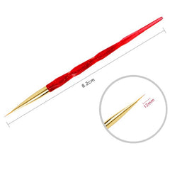 5 Piece/set Acrylic Phototherapy Nail Painting Flower Carved Crystal Pen Nail Pen