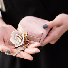 Creative Mini Cute Coin Purse with Flower Tassel Pendant