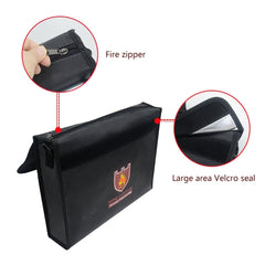 Office Fiberglass Cloth Filing Portable Fire Resistant Waterproof Safe Bag Folder, Safe Bag Folder