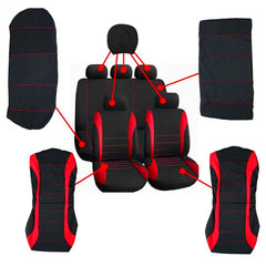 9 PCS Four Seasons Universal Seat Cover Cushion Car Fur Seat Covers Set Universal Cushion