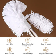 Stainless Steel Long Handle Toilet Brush Toilet Cleaning Brush, Triangle Shape Base, Diamond Shape Base