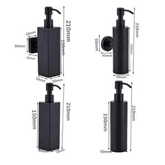 304 Stainless Steel Wall-mounted Manual Soap Dispenser, Square Wall-mounted, Round Wall-mounted, Square Table Top, Round Table Top