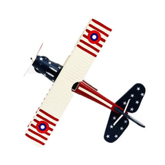 Home Decoration Ornaments Wrought Iron Crafts Retro Old Aircraft Model, Yellow, Green, Red, Blue