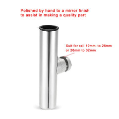 BSET MATEL Marine Hardware 316 Stainless Steel Fishing Rod Seat Yacht Sea Fishing Bracket, 19-26mm