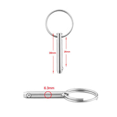 Boat Accessories 316 Stainless Steel Ball Pin Quick Release And Quick Release Safety Pin Spring Steel Ball Pin, Size: 6.3x38mm, 6.3x38mm