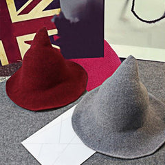 Halloween Personality Wizard Steeple Great Brim Wool Cap
