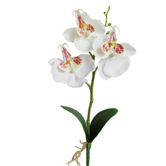 Decorative Landscaping Round Pot Three Flowers Phalaenopsis Bonsai Simulation Potted Plants