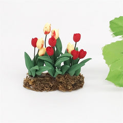 1:12 Mini House Toy Simulation Tulip Flower Model, Tulip Flower