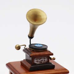 1:12 Mini House Toy Simulation Retro Gramophone with Record, Retro Gramophone with Record