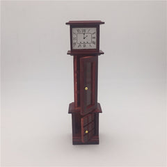 1:12 Mini House Toy Simulation Mahogany Vintage Clock, Vintage Clock