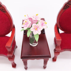 1:12 mini Doll House Dollhouse Furniture Pocket Decoration Arrange Flowers Lily, Flowers Lily