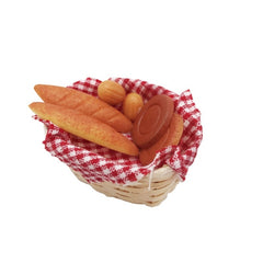 3 PCS 1:12 Mini Dollhouse Furniture Kitchen Supplies Micro-food Play Bread Box Basket, Bread Box Basket