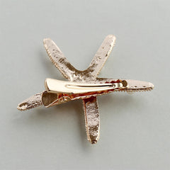 Fashion Rhinestone Pearl Starfish Hairpin For Women Bridal Headpiece Hair Styling Tool