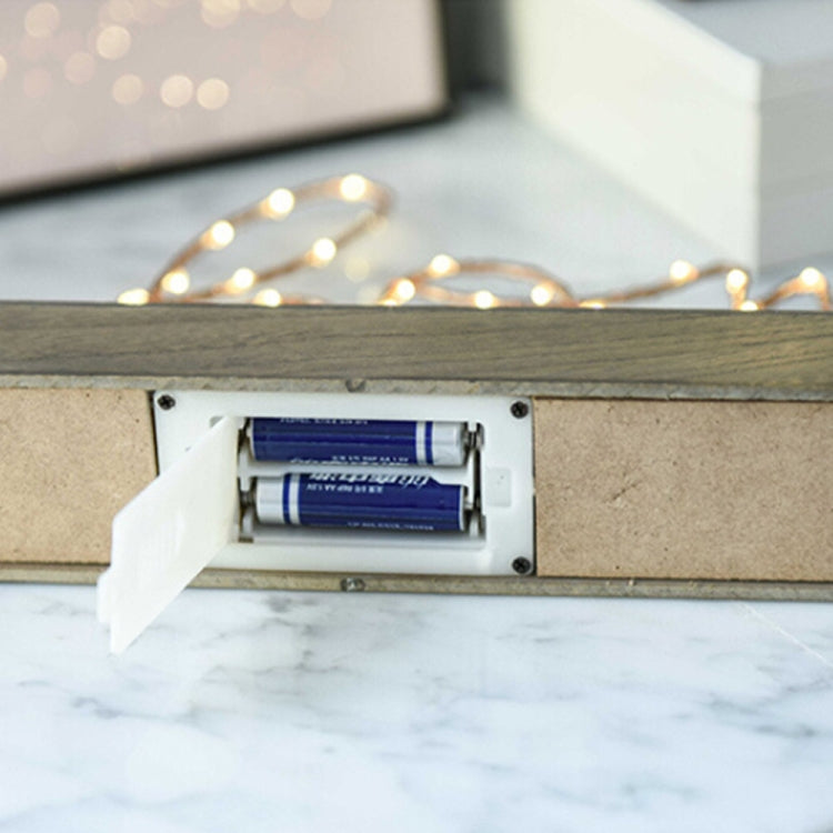 LED Little Night Light Bedroom Bedside Wrought Iron Wooden Home Decoration Birthday Gift, Letter Love, Letter Home