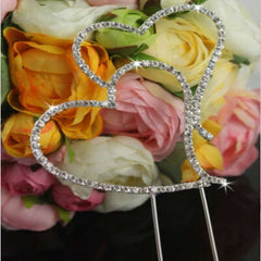 Heart Crystal Cake Insert Cake Decoration Wedding Gift, Cake Insert Decoration